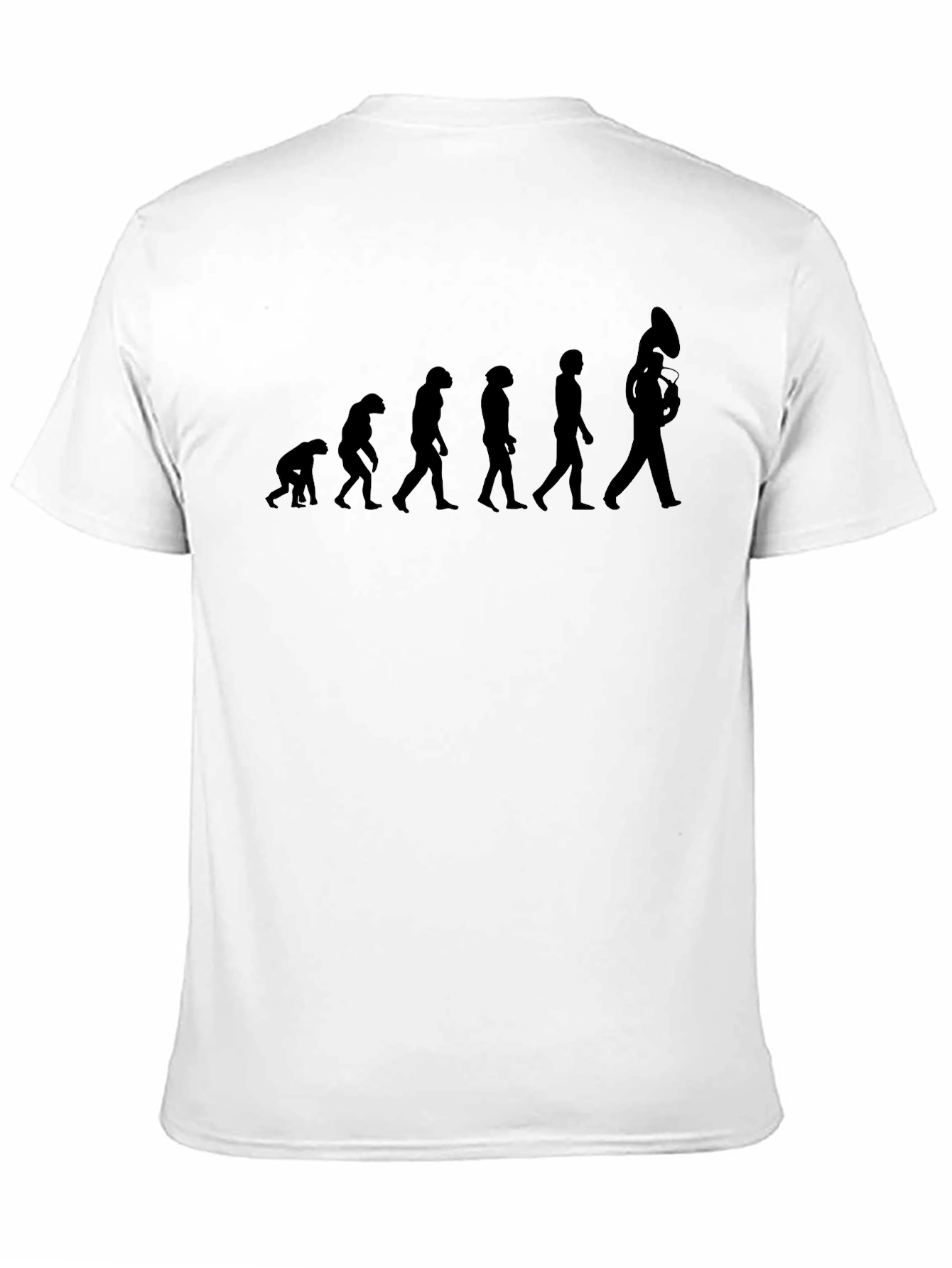 Evolution of Tuba Player Black T-Shirt