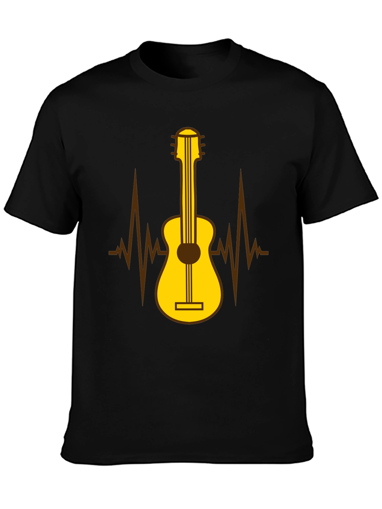 Guitar Heartbeat Graphic T-Shirt - Music Lover Tee