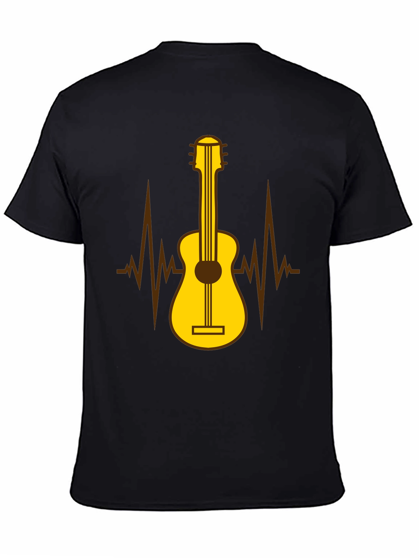 Guitar Heartbeat Graphic T-Shirt - Music Lover Tee