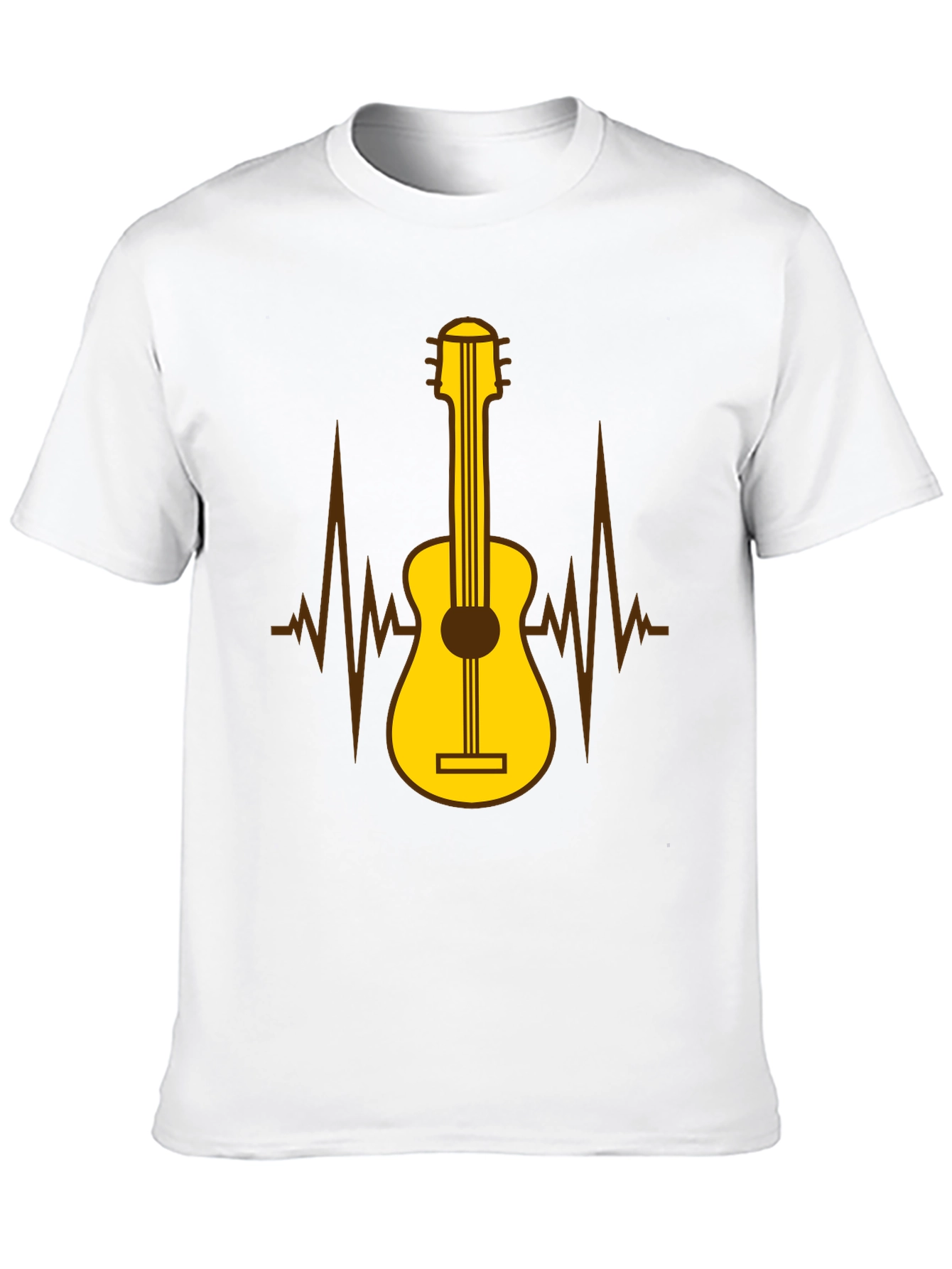 Guitar Heartbeat Graphic T-Shirt - Music Lover Tee
