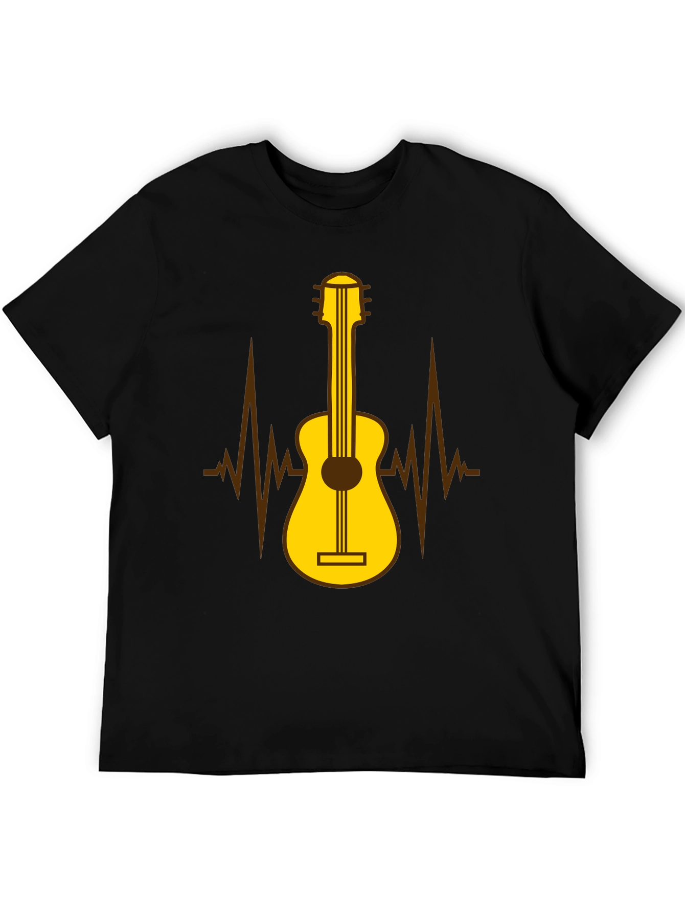 Guitar Heartbeat Graphic T-Shirt - Music Lover Tee