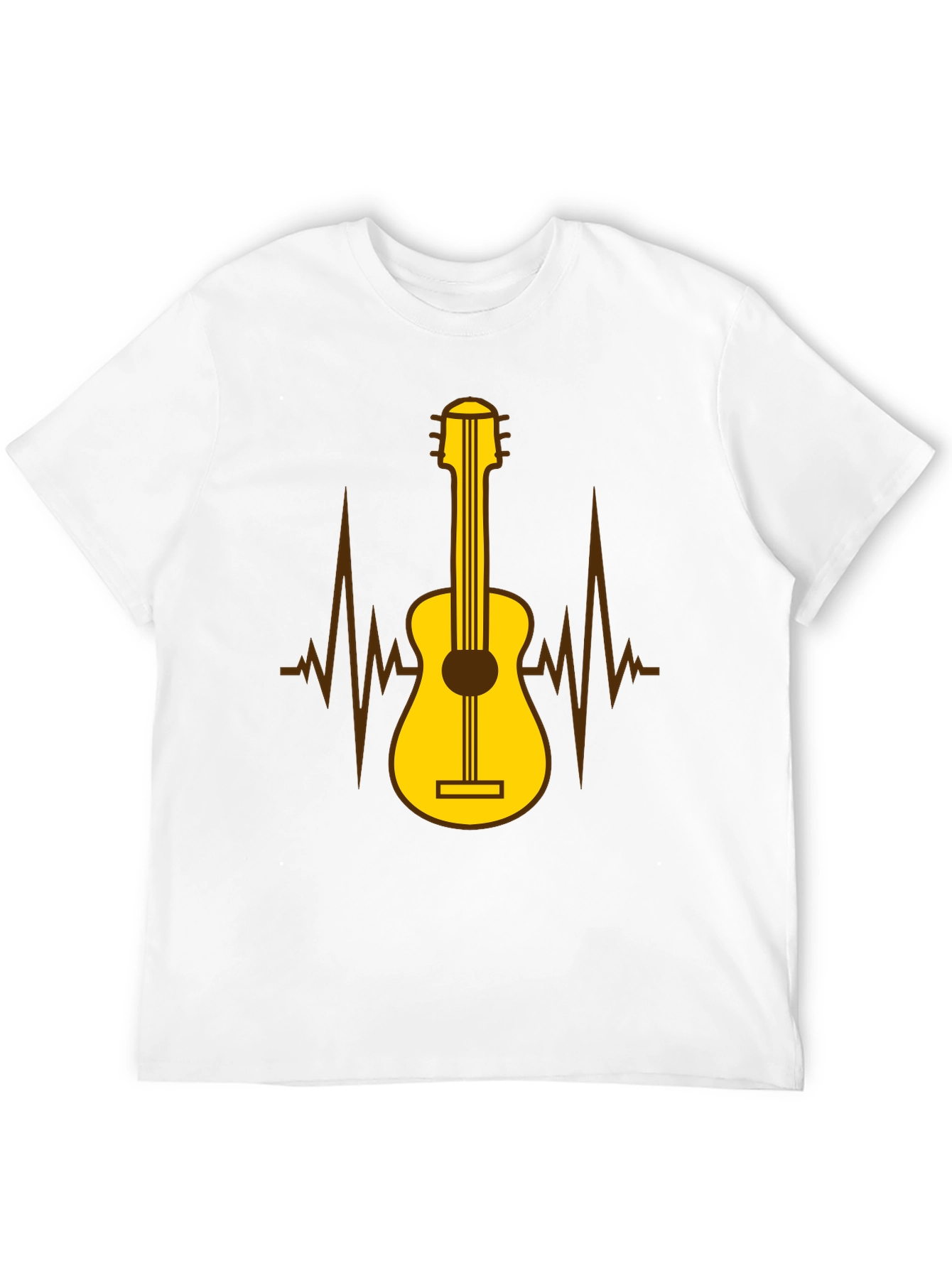 Guitar Heartbeat Graphic T-Shirt - Music Lover Tee