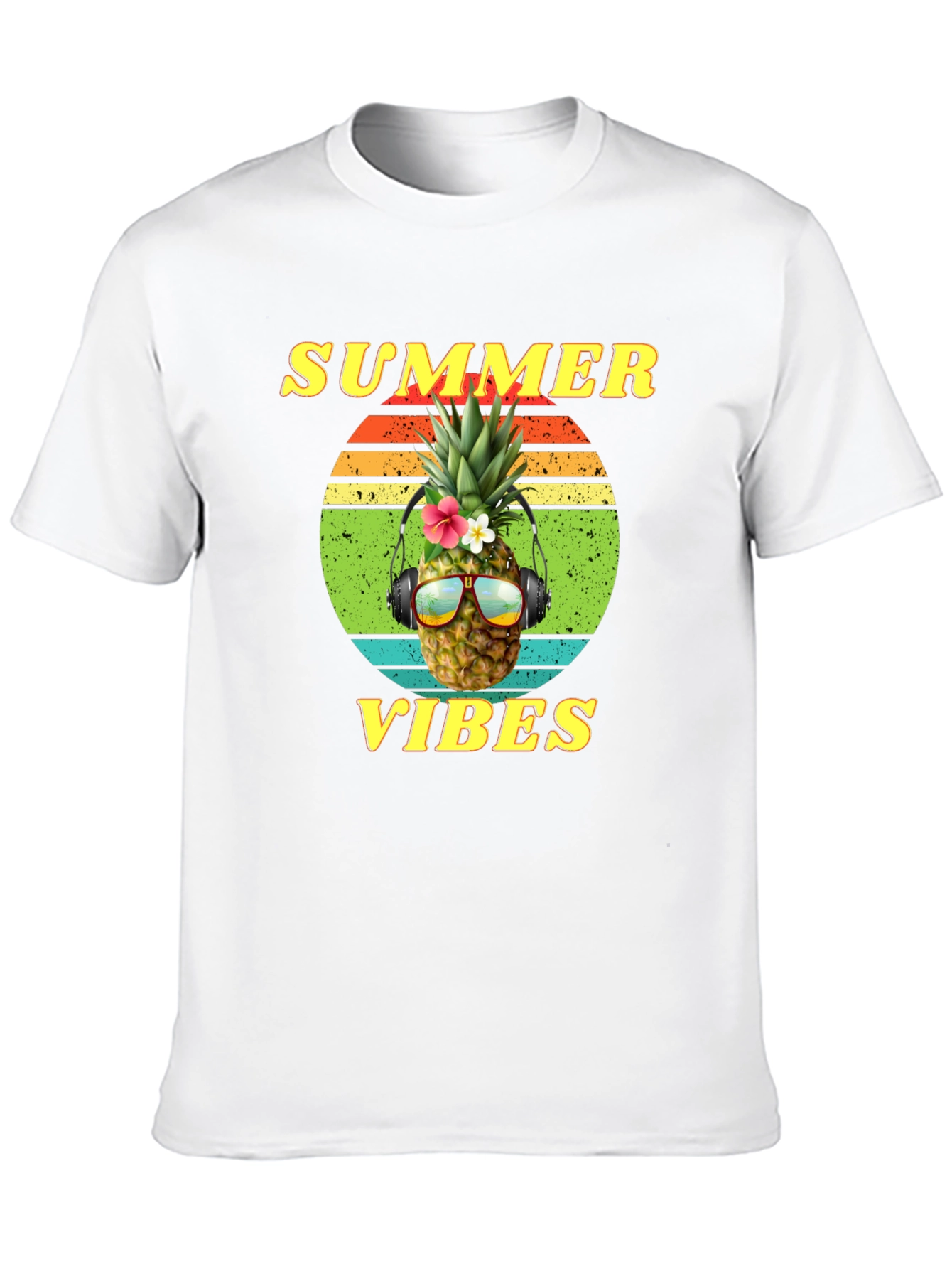Summer Vibes Pineapple Graphic Tee