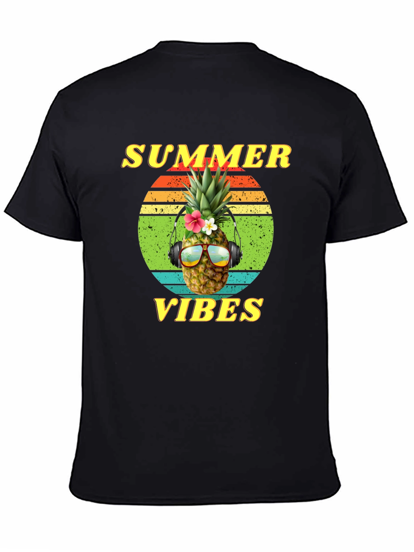 Summer Vibes Pineapple Graphic Tee