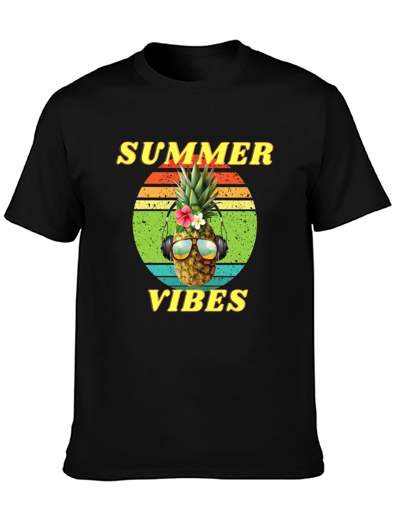 Summer Vibes Pineapple Graphic Tee