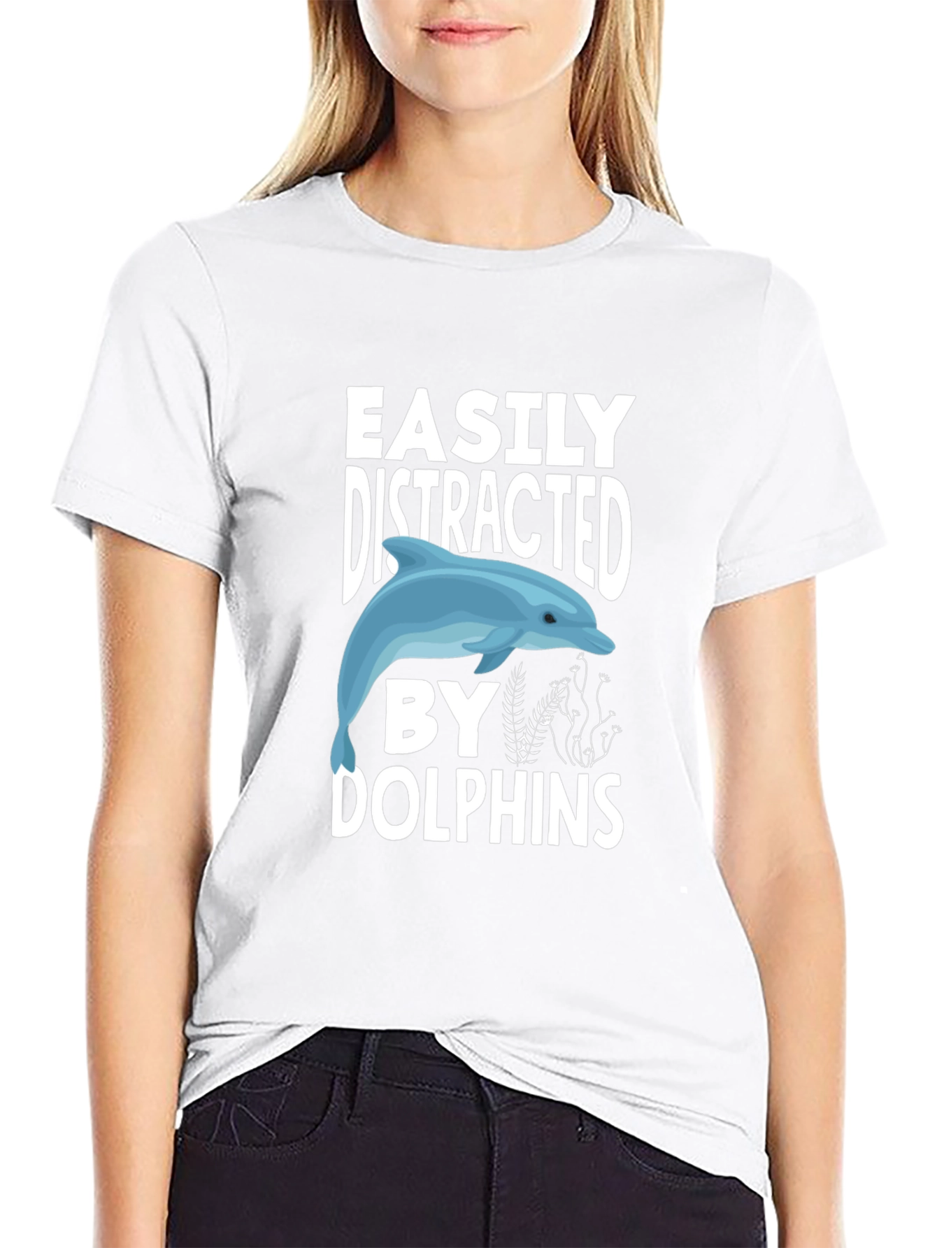 Easily Distracted by Dolphins Graphic Tee