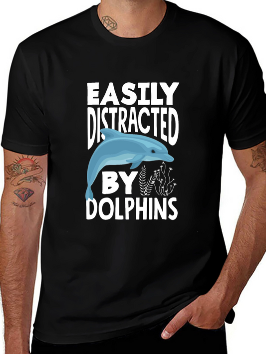 Easily Distracted by Dolphins Graphic Tee