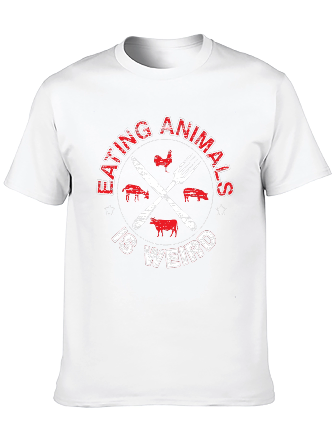 Vegan Animal Lover T-Shirt - Eating Animals is Weird