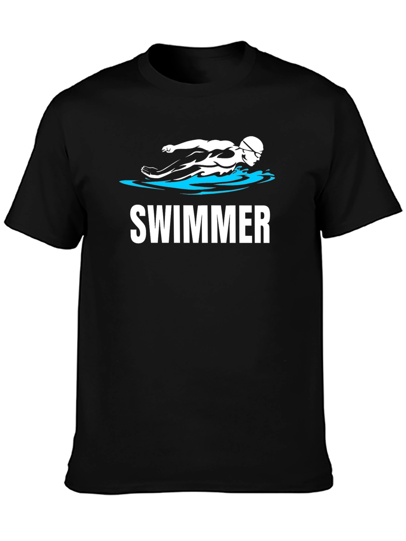 Swimmer Graphic T-Shirt - Black