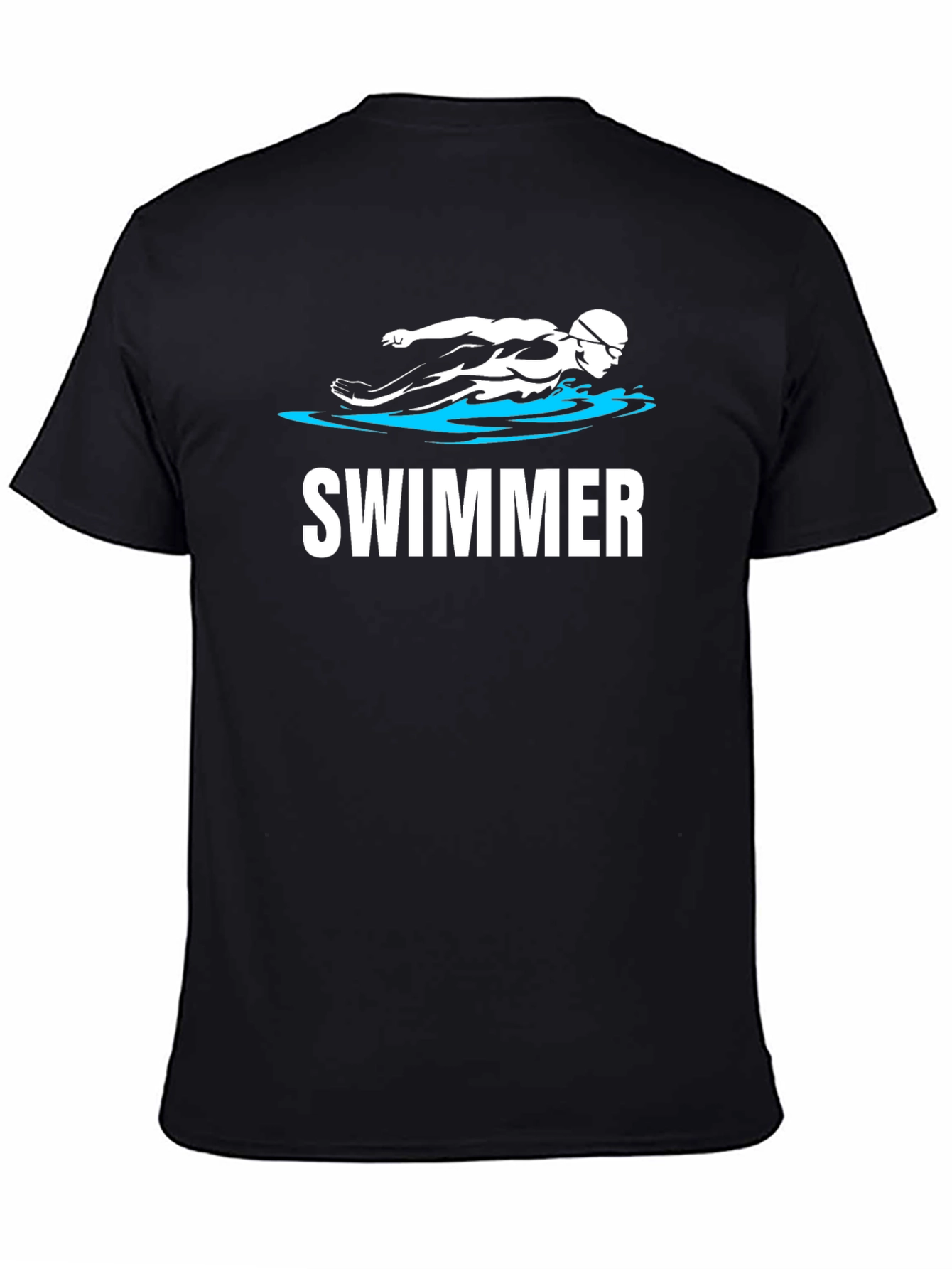 Swimmer Graphic T-Shirt - Black