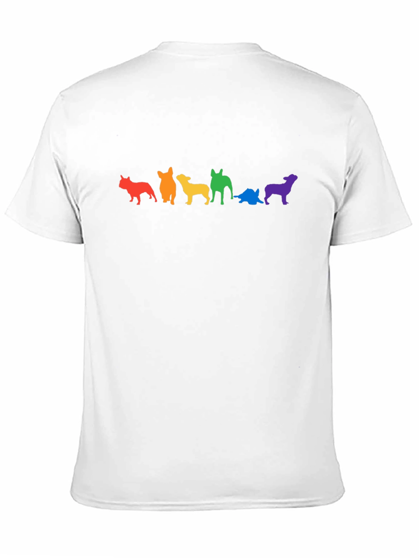 Rainbow Dog Breed Silhouette Graphic Tee