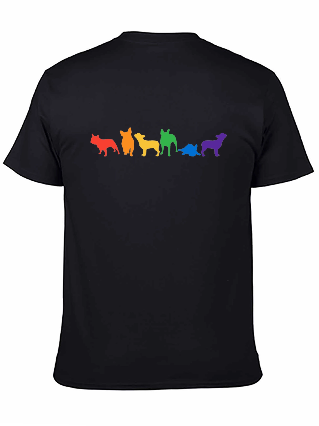 Rainbow Dog Breed Silhouette Graphic Tee