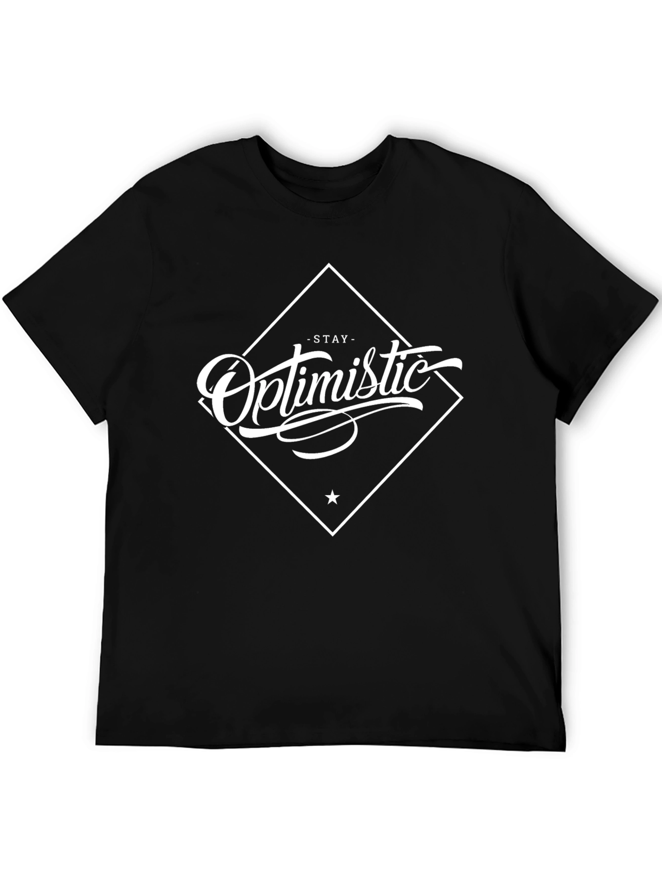 Stay Optimistic Black Graphic Tee