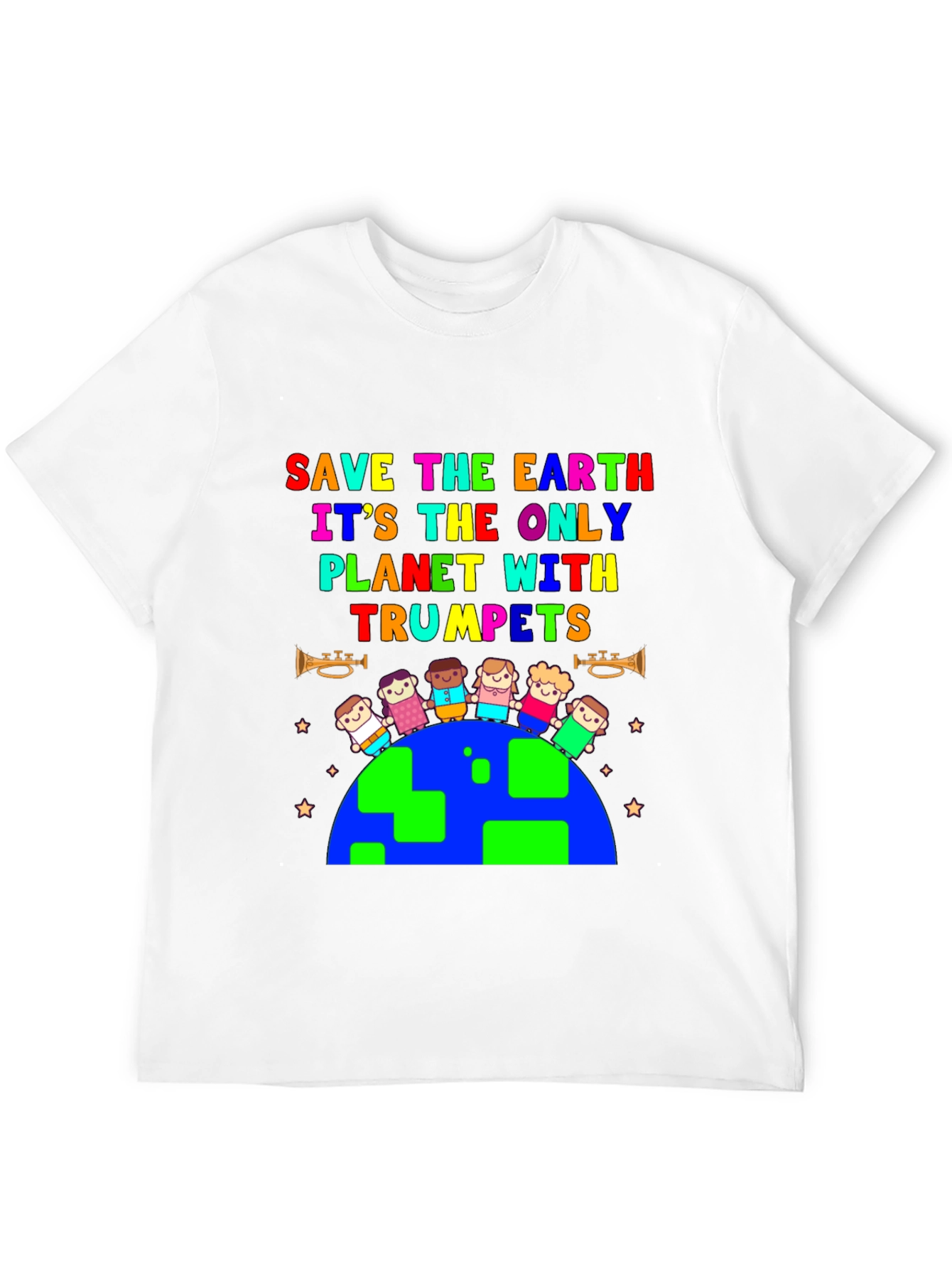 Save the Earth Trumpet Planet T-Shirt