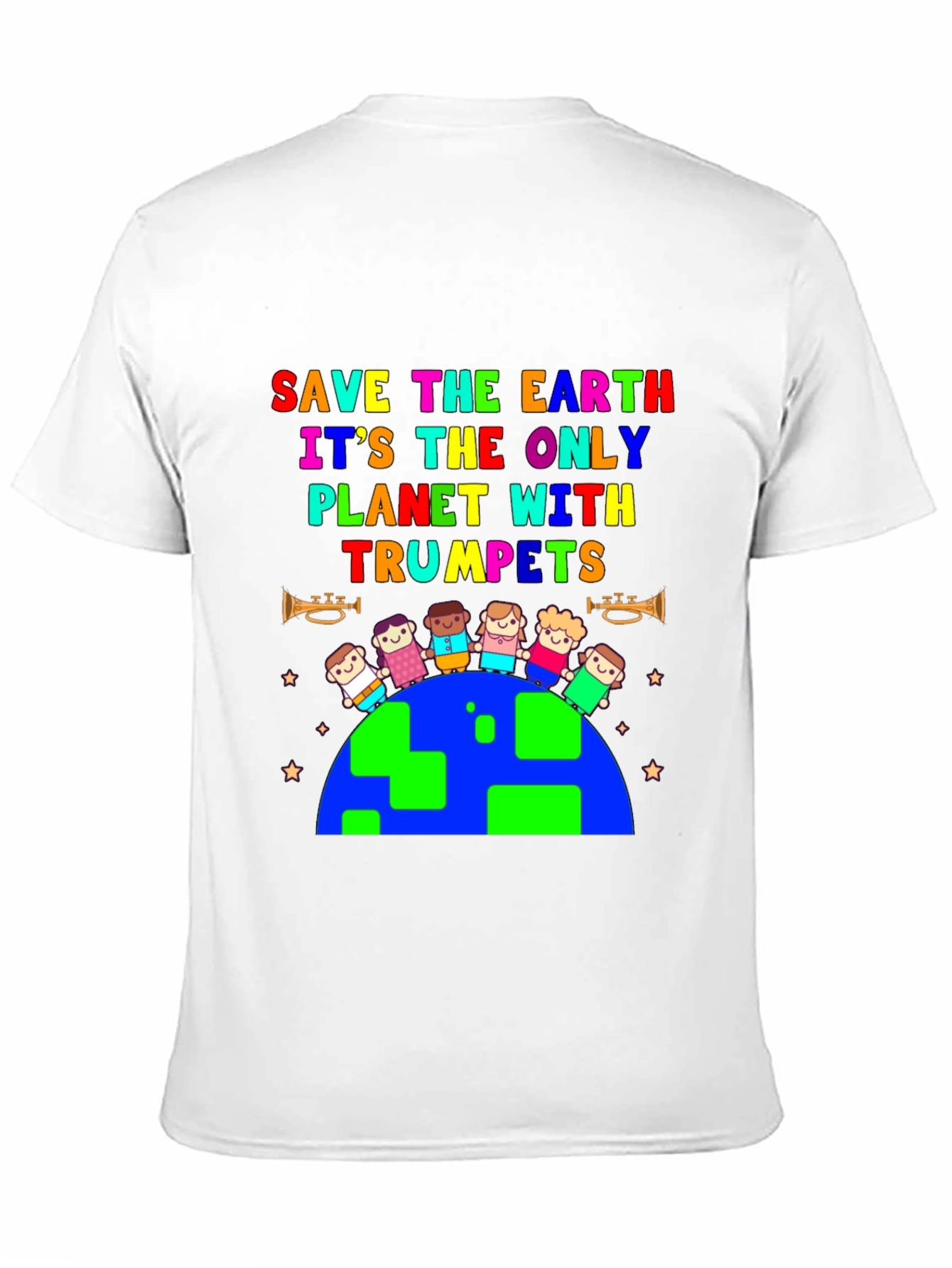 Save the Earth Trumpet Planet T-Shirt