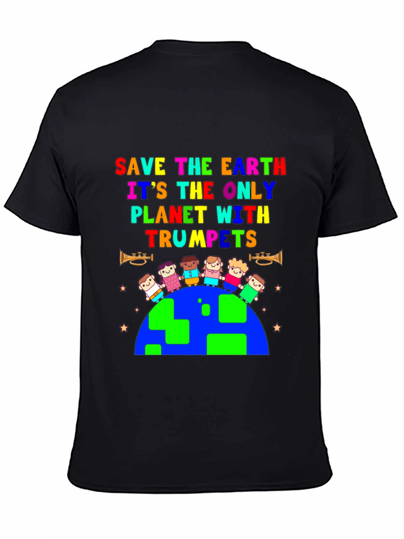 Save the Earth Trumpet Planet T-Shirt