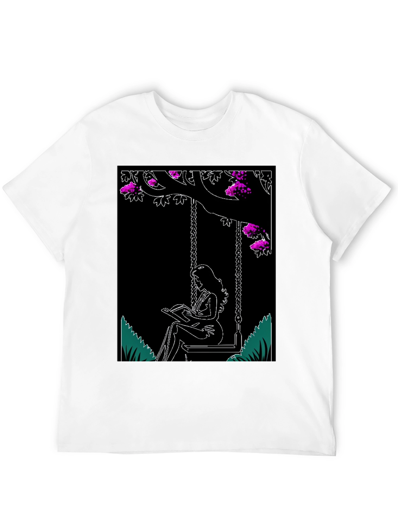 Whimsical Reader Black T-Shirt