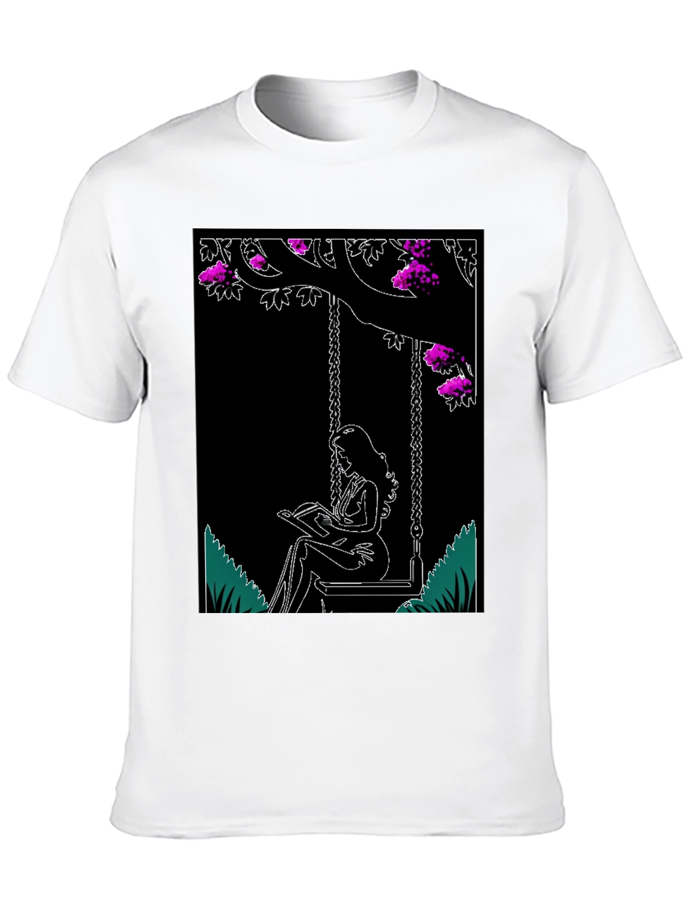 Whimsical Reader Black T-Shirt