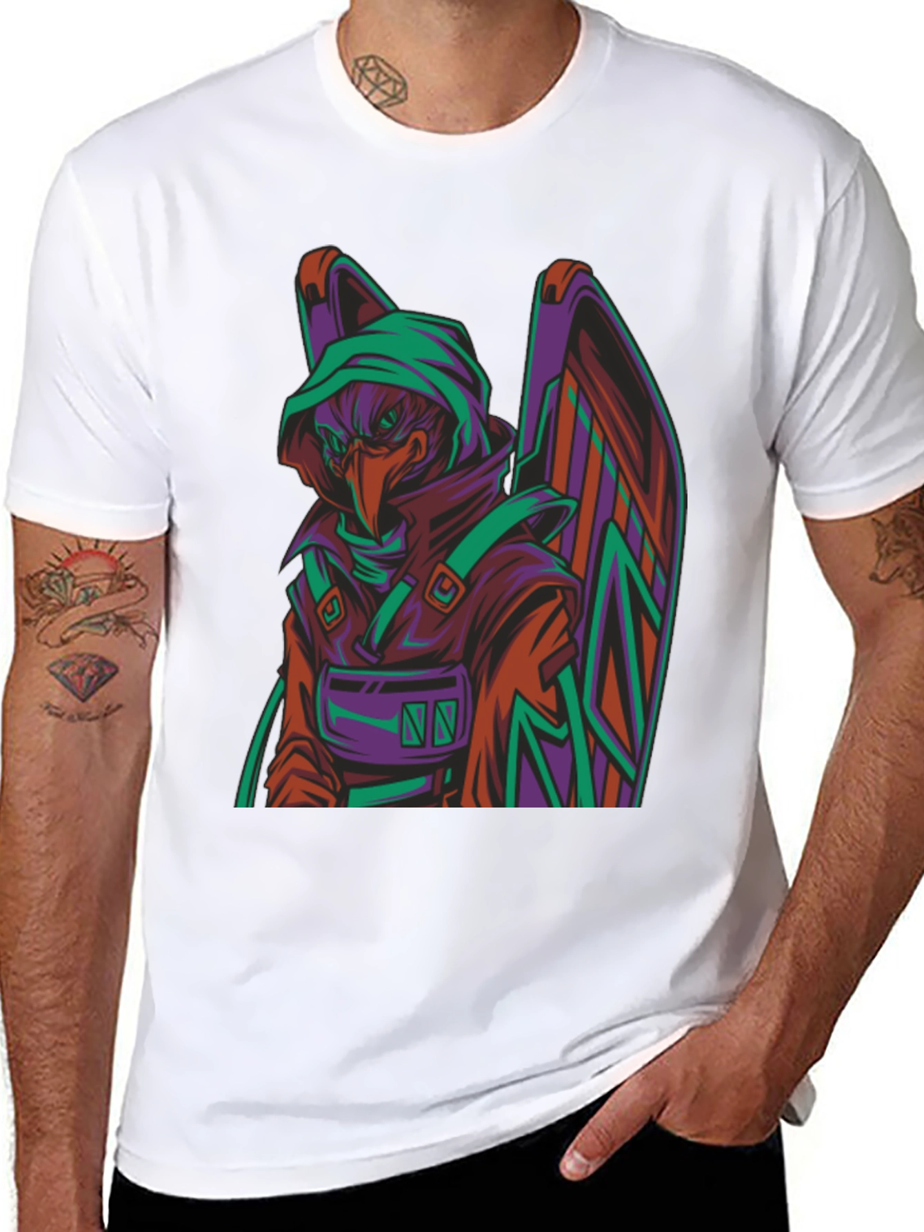 Graphic Tee - Raven Assassin Style