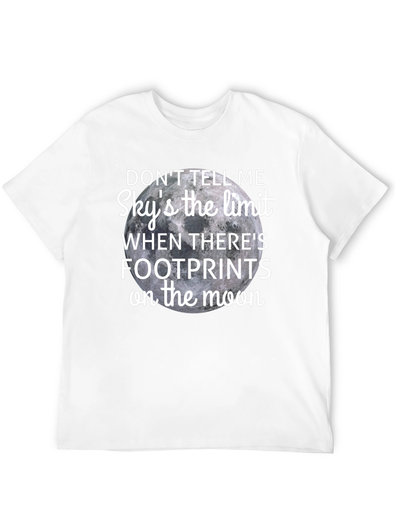 Moon Footprints T-Shirt - Skys the Limit Graphic Tee