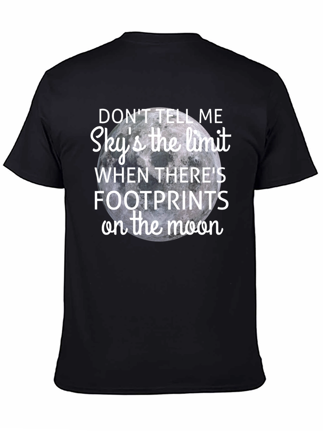 Moon Footprints T-Shirt - Skys the Limit Graphic Tee
