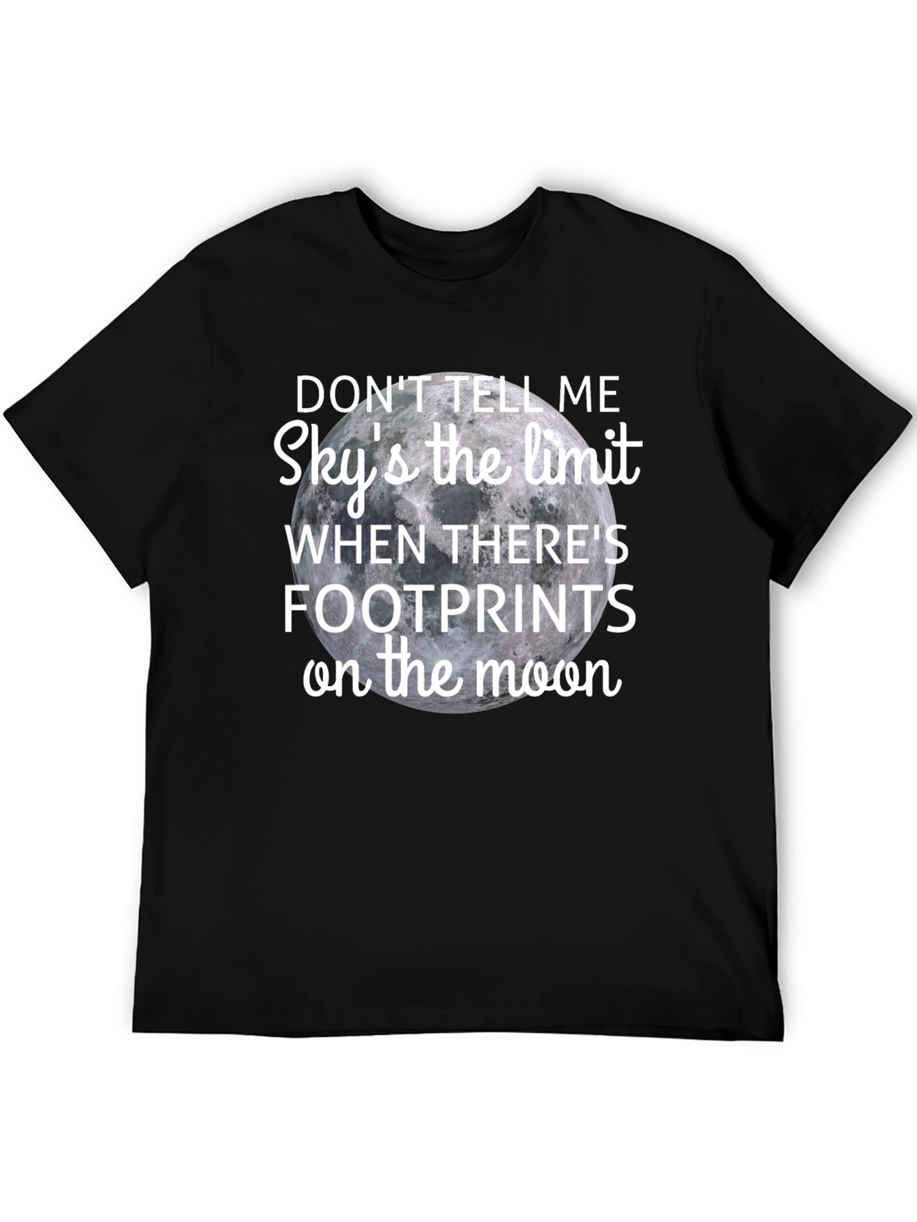 Moon Footprints T-Shirt - Skys the Limit Graphic Tee