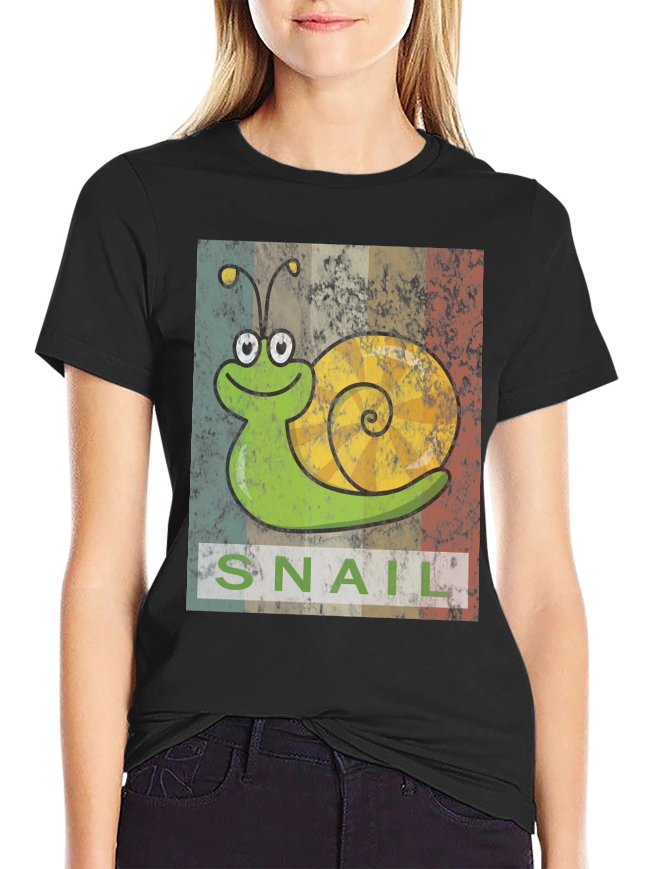 Retro Snail Graphic T-Shirt - Soft Cotton Blend