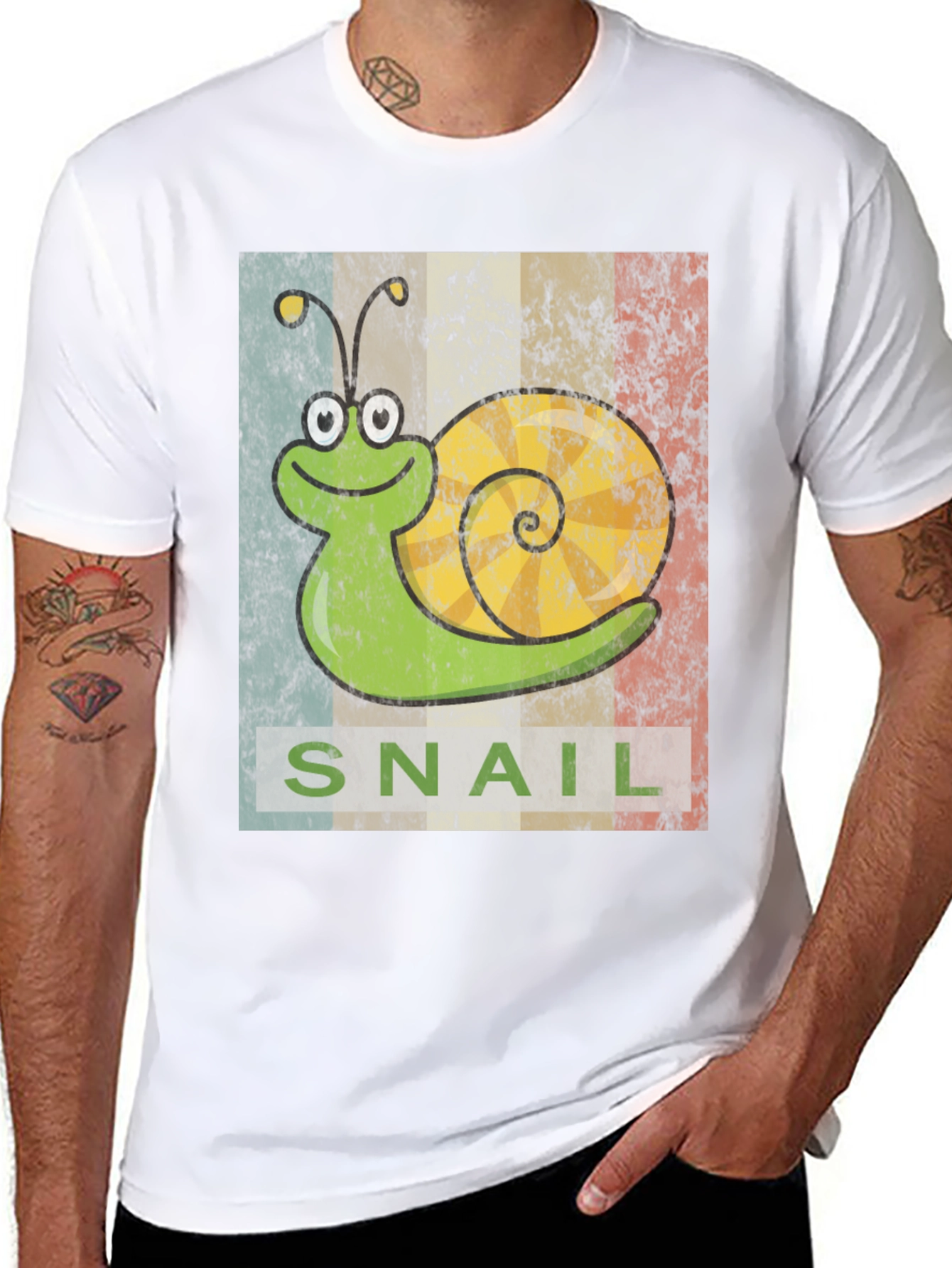 Retro Snail Graphic T-Shirt - Soft Cotton Blend