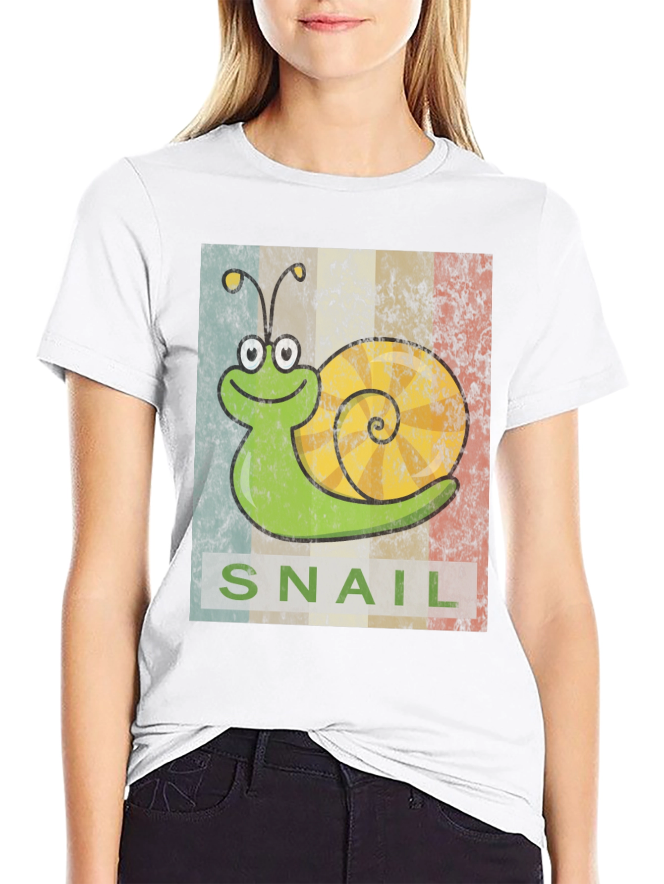 Retro Snail Graphic T-Shirt - Soft Cotton Blend