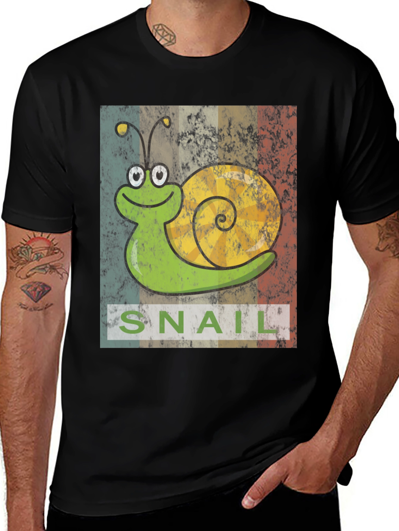 Retro Snail Graphic T-Shirt - Soft Cotton Blend