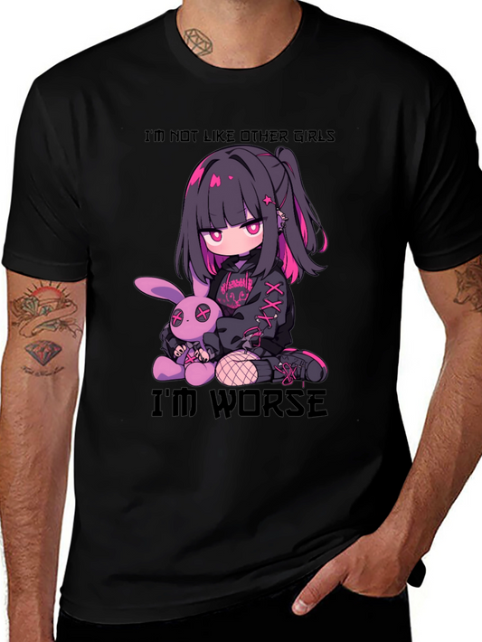Edgy Anime Girl T-Shirt - Im Not Like Other Girls