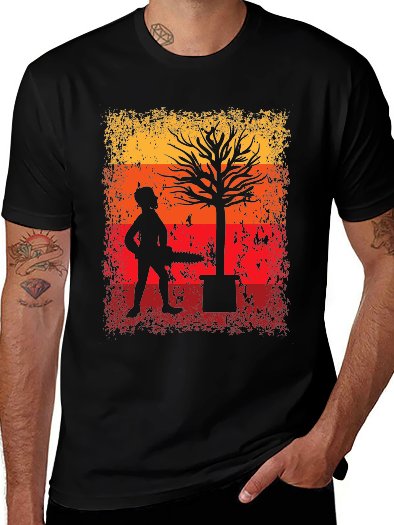Arborist Silhouette Graphic T-Shirt