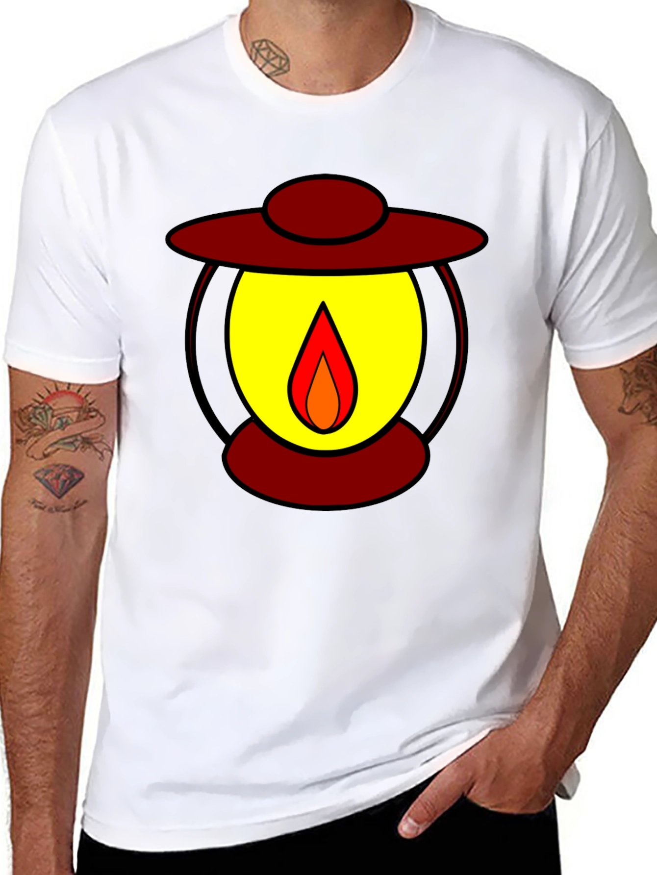 Cartoon Lantern Graphic Tee