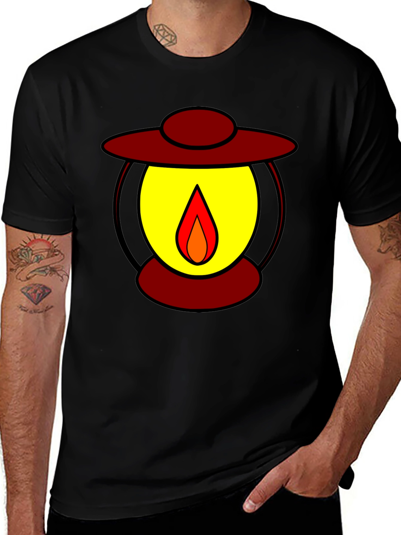 Cartoon Lantern Graphic Tee
