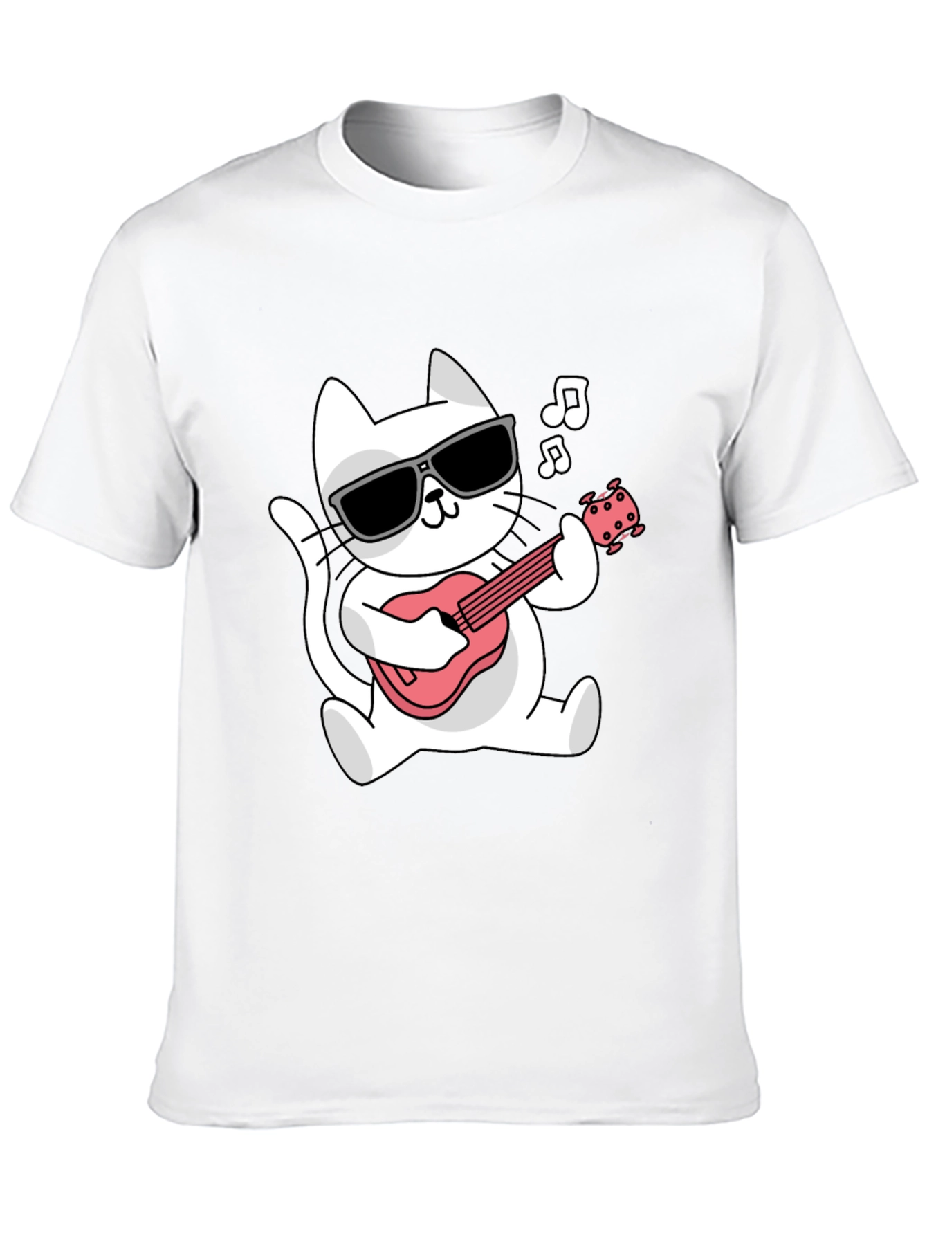 Cool Cat Guitar Player Graphic Tee