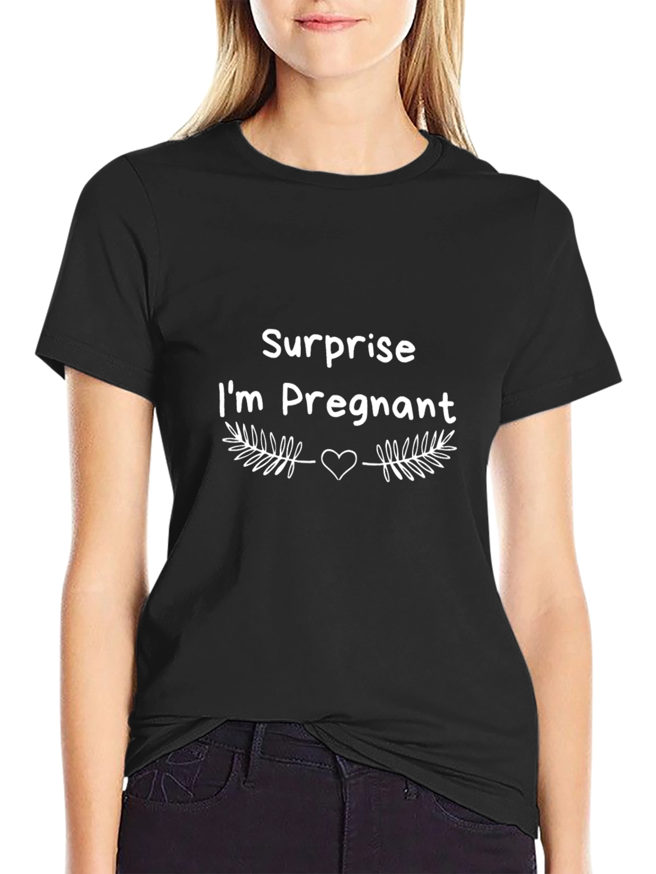 Surprise Im Pregnant T-Shirt Cute Pregnancy Reveal Tee