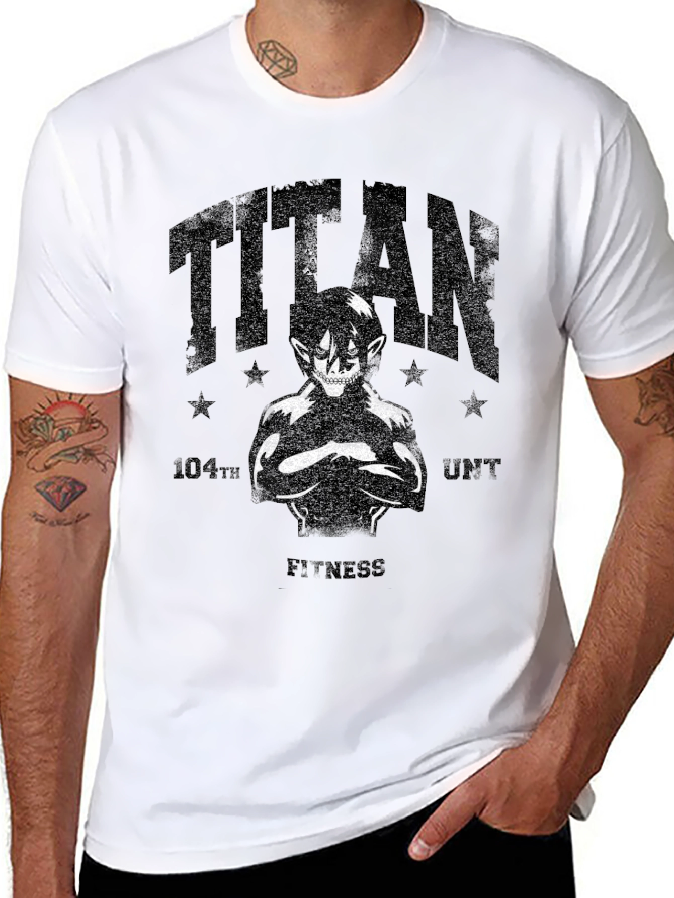 Titan Fitness Anime T-Shirt - Black Graphic Tee