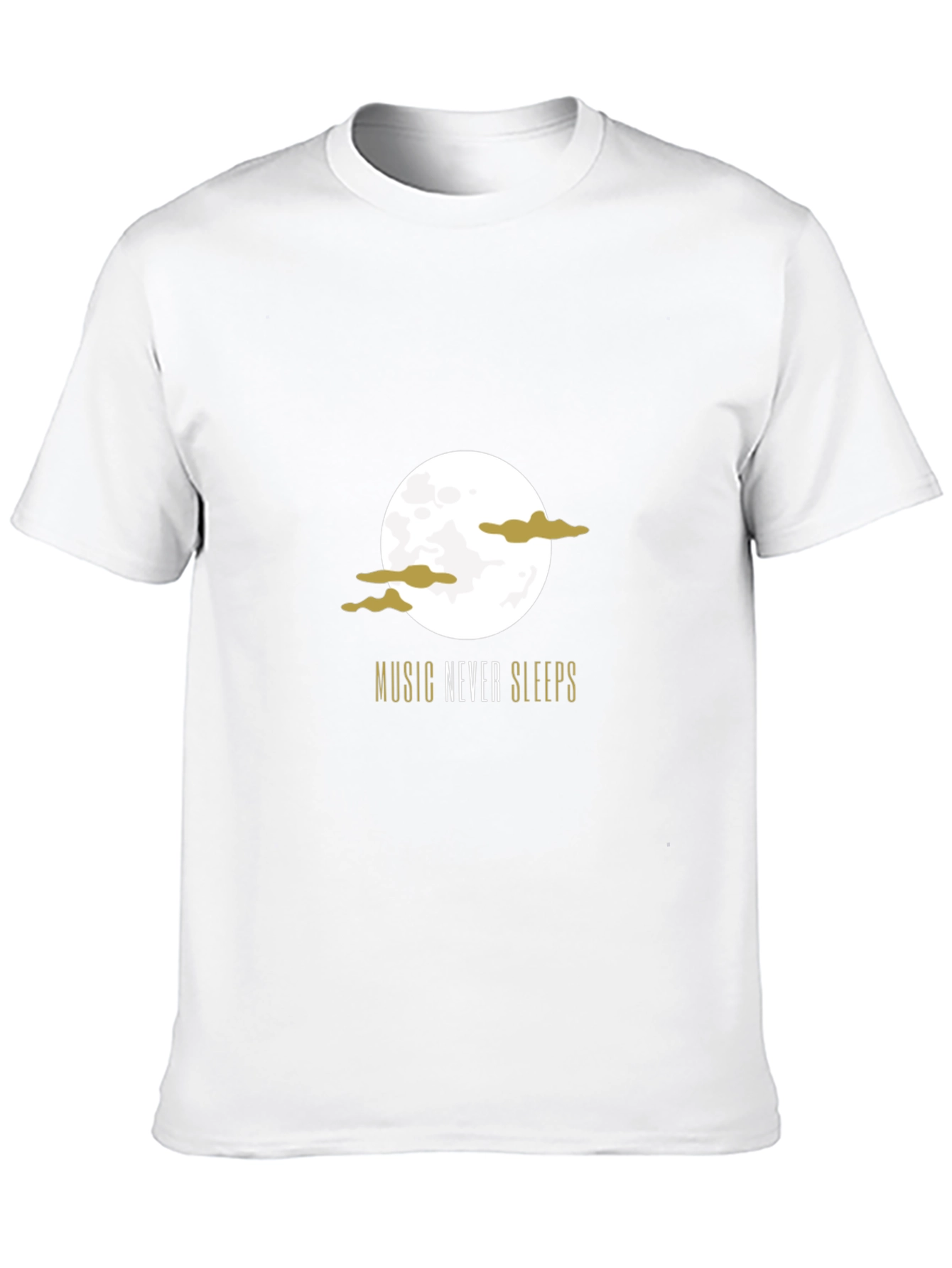 Music Never Sleeps Graphic Tee - Black Cotton T-Shirt