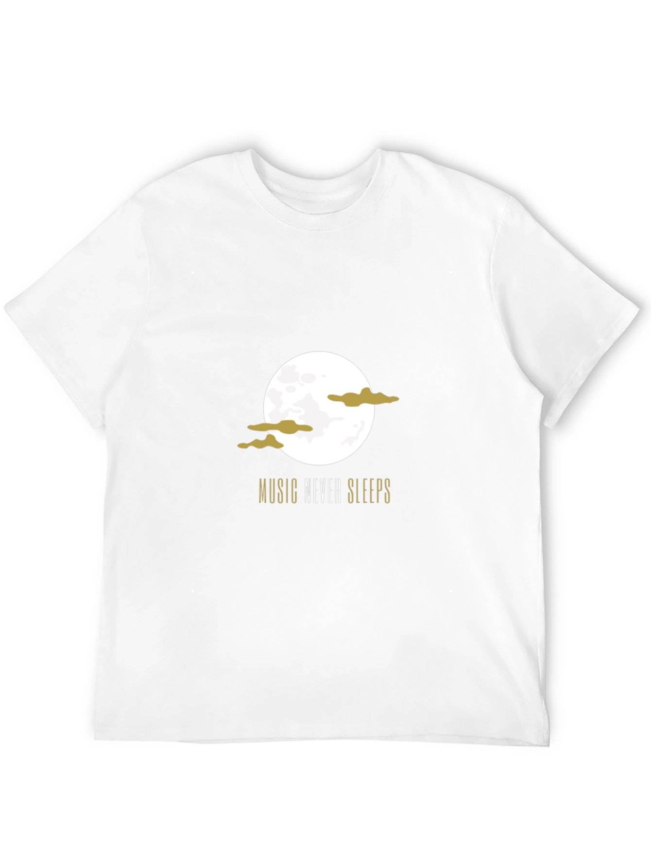 Music Never Sleeps Graphic Tee - Black Cotton T-Shirt