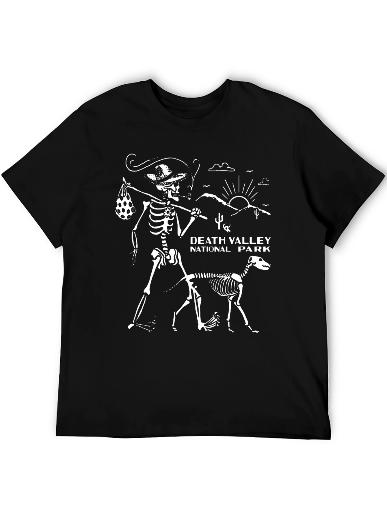 Death Valley National Park Skeleton Graphic T-Shirt