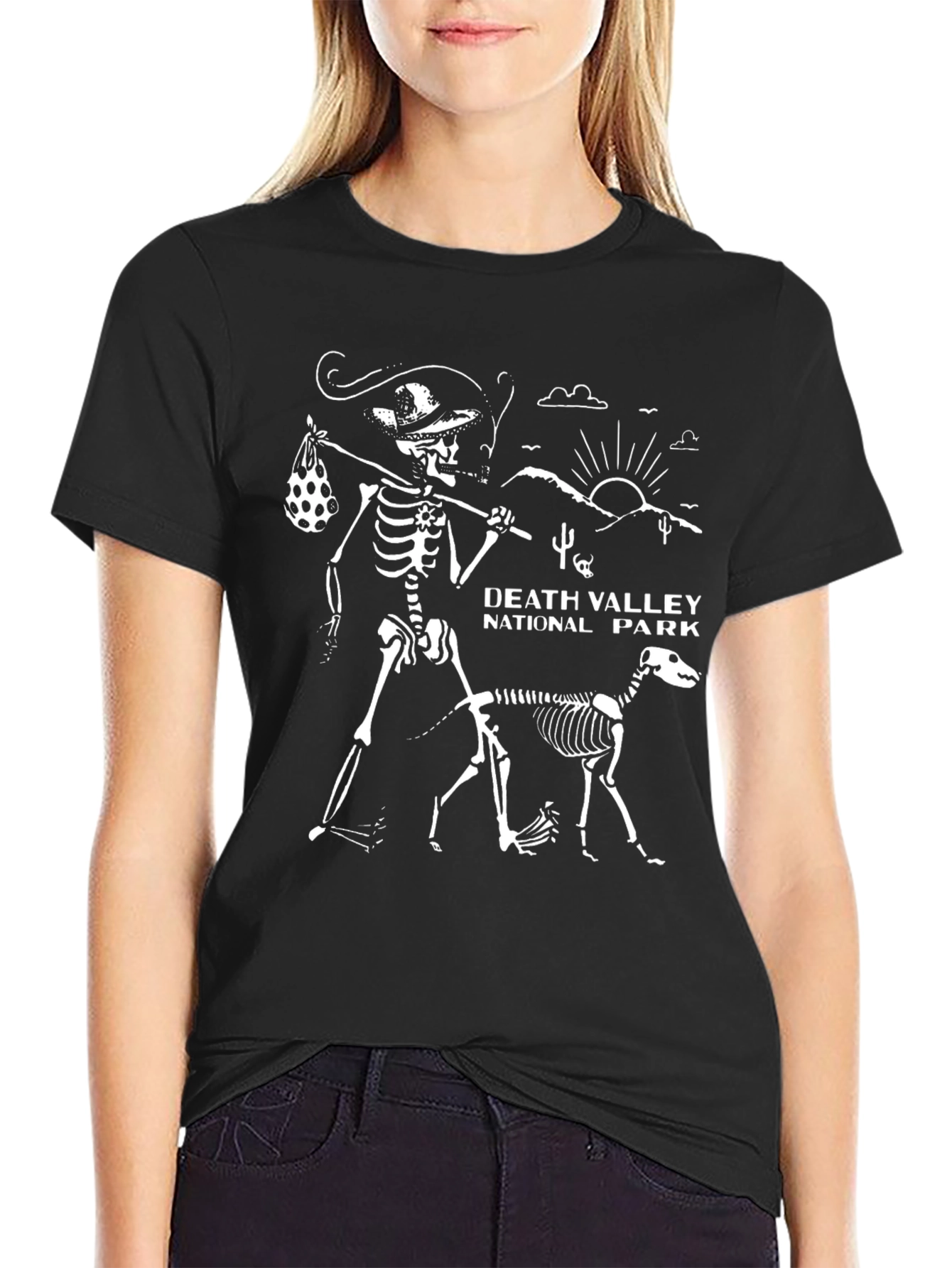 Death Valley National Park Skeleton Graphic T-Shirt