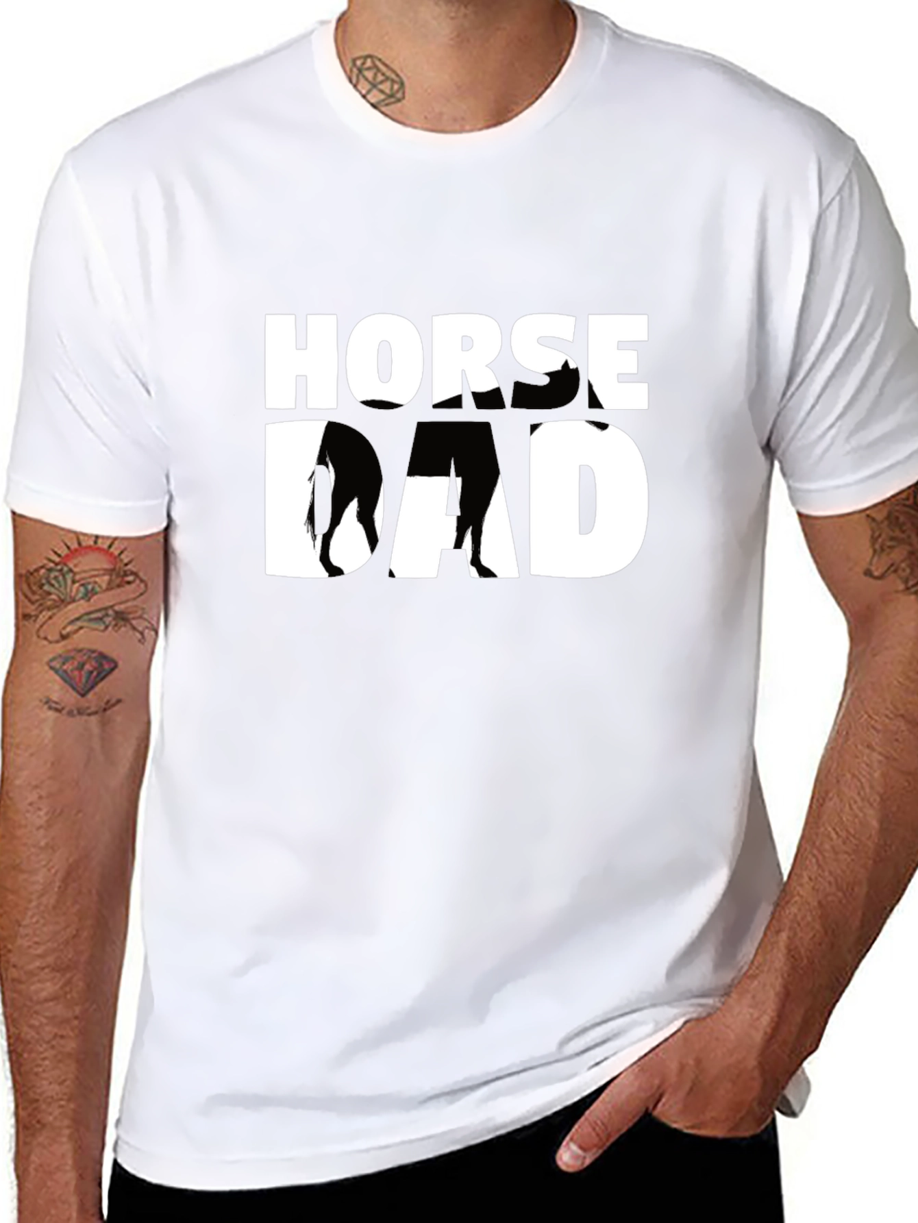 Horse Dad Graphic Tee - Equestrian Lover T-Shirt