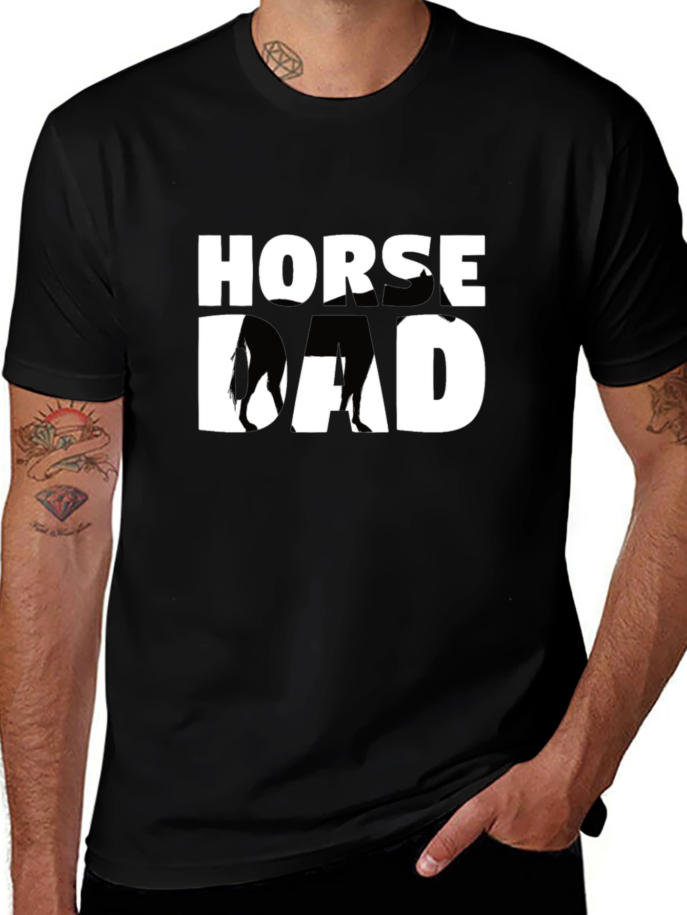 Horse Dad Graphic Tee - Equestrian Lover T-Shirt