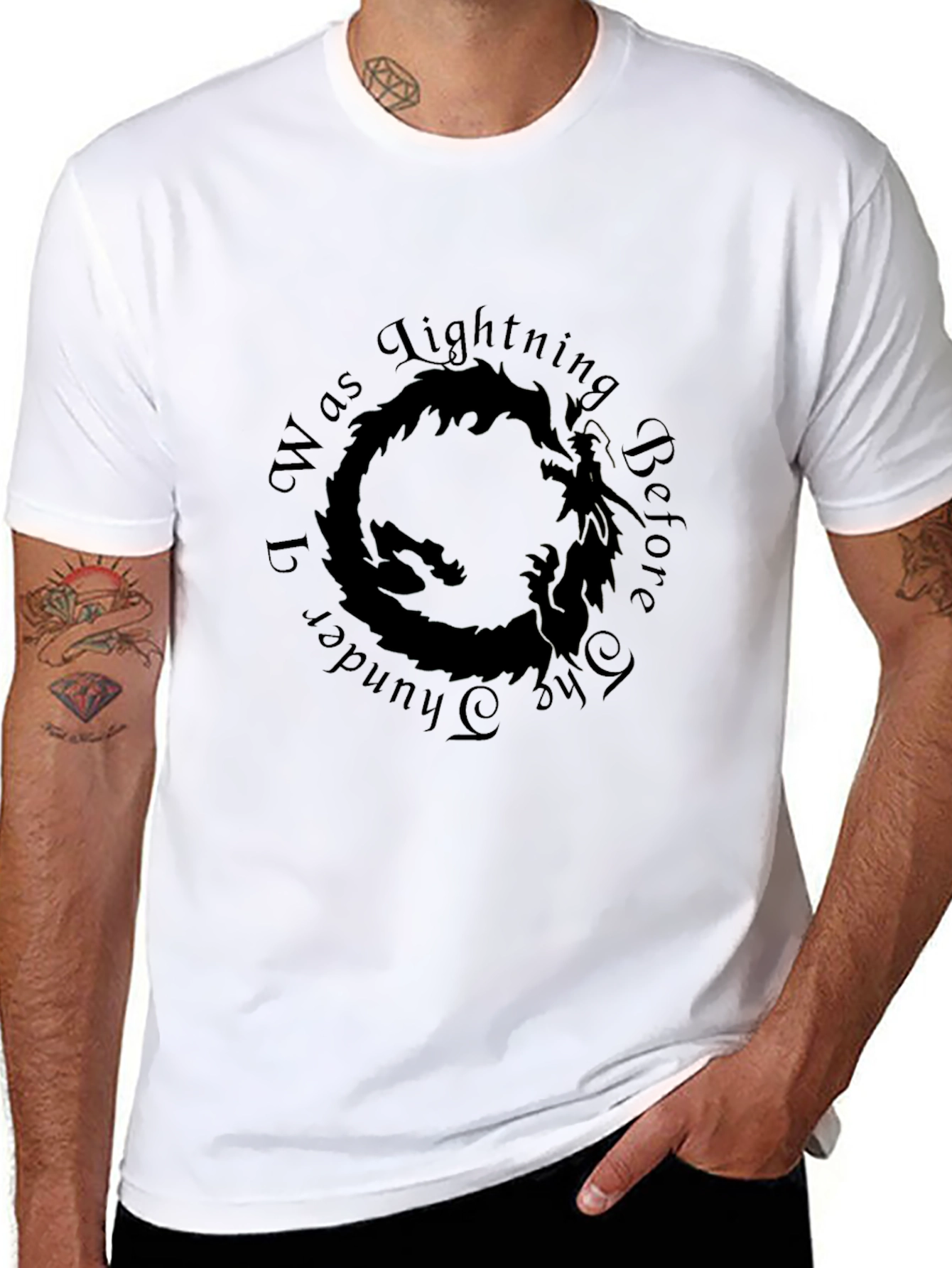 Black Dragon Lightning Thunder T-Shirt