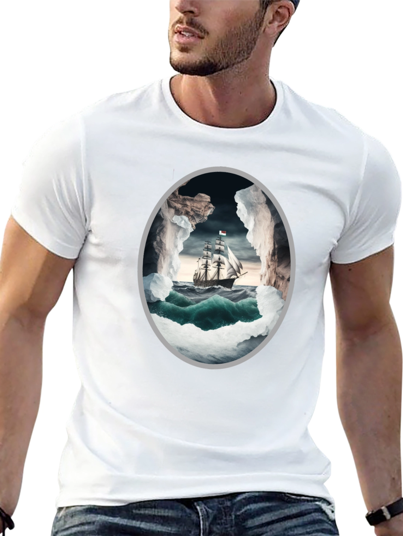 Nautical Adventure Graphic Tee - Sailboat Design