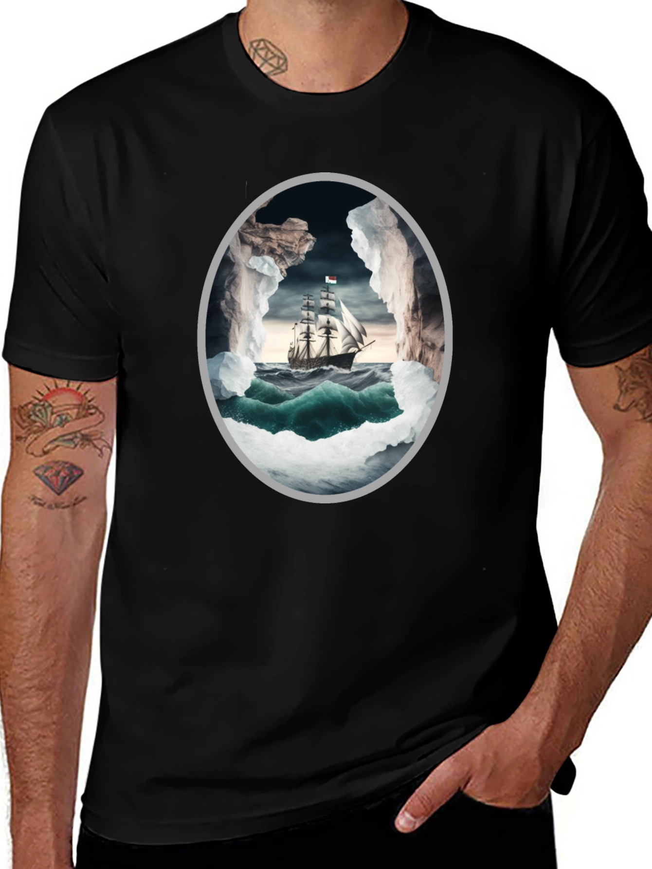Nautical Adventure Graphic Tee - Sailboat Design