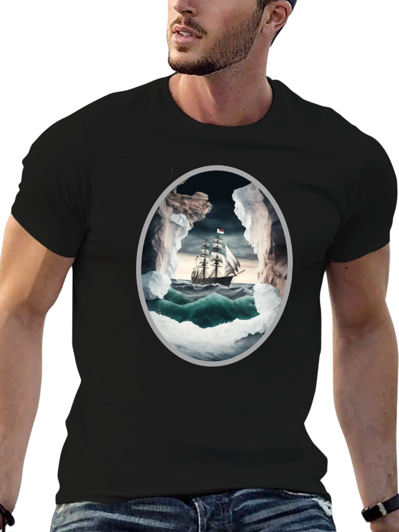 Nautical Adventure Graphic Tee - Sailboat Design