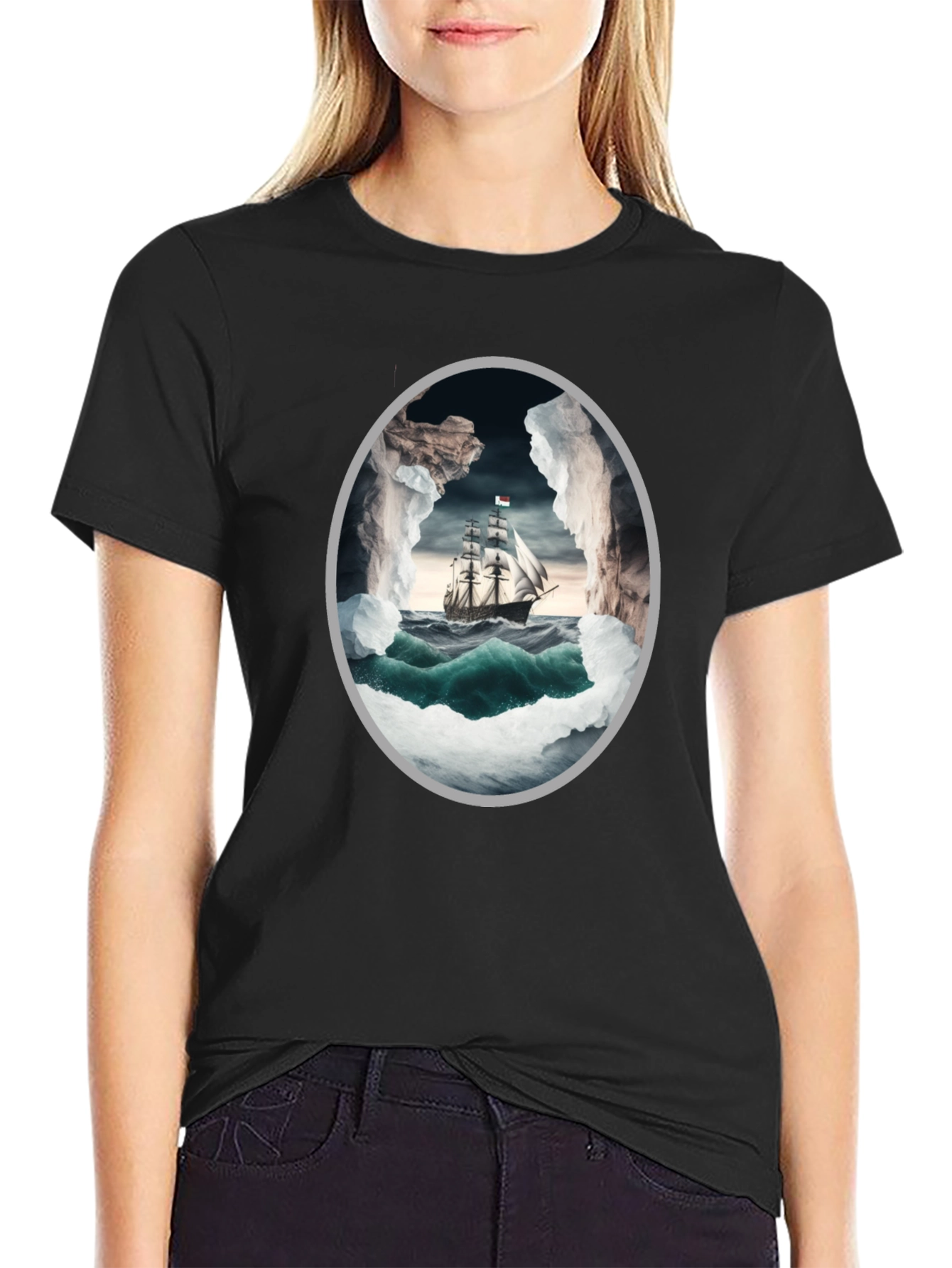 Nautical Adventure Graphic Tee - Sailboat Design