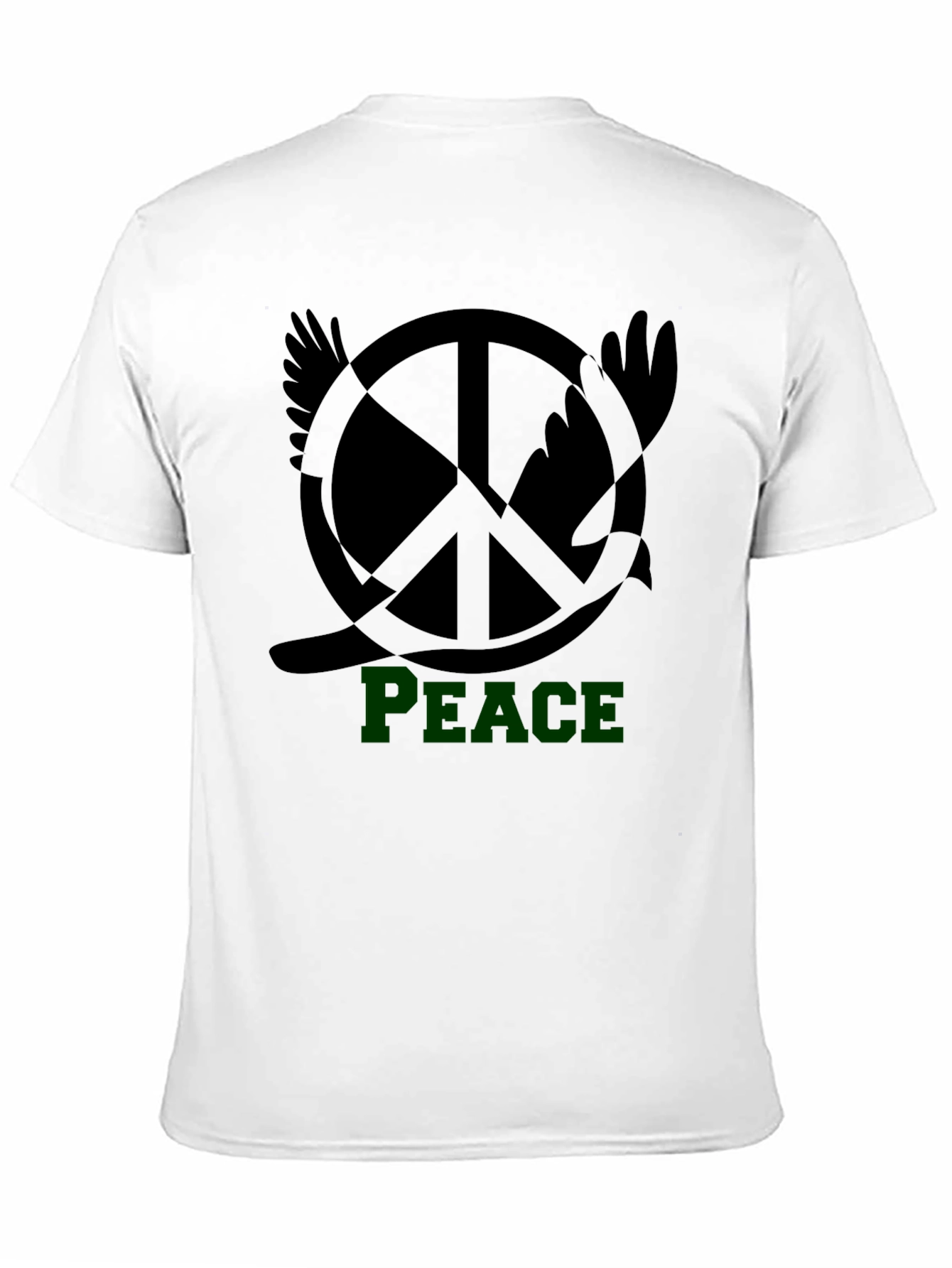 Peace Dove Graphic T-Shirt - Black