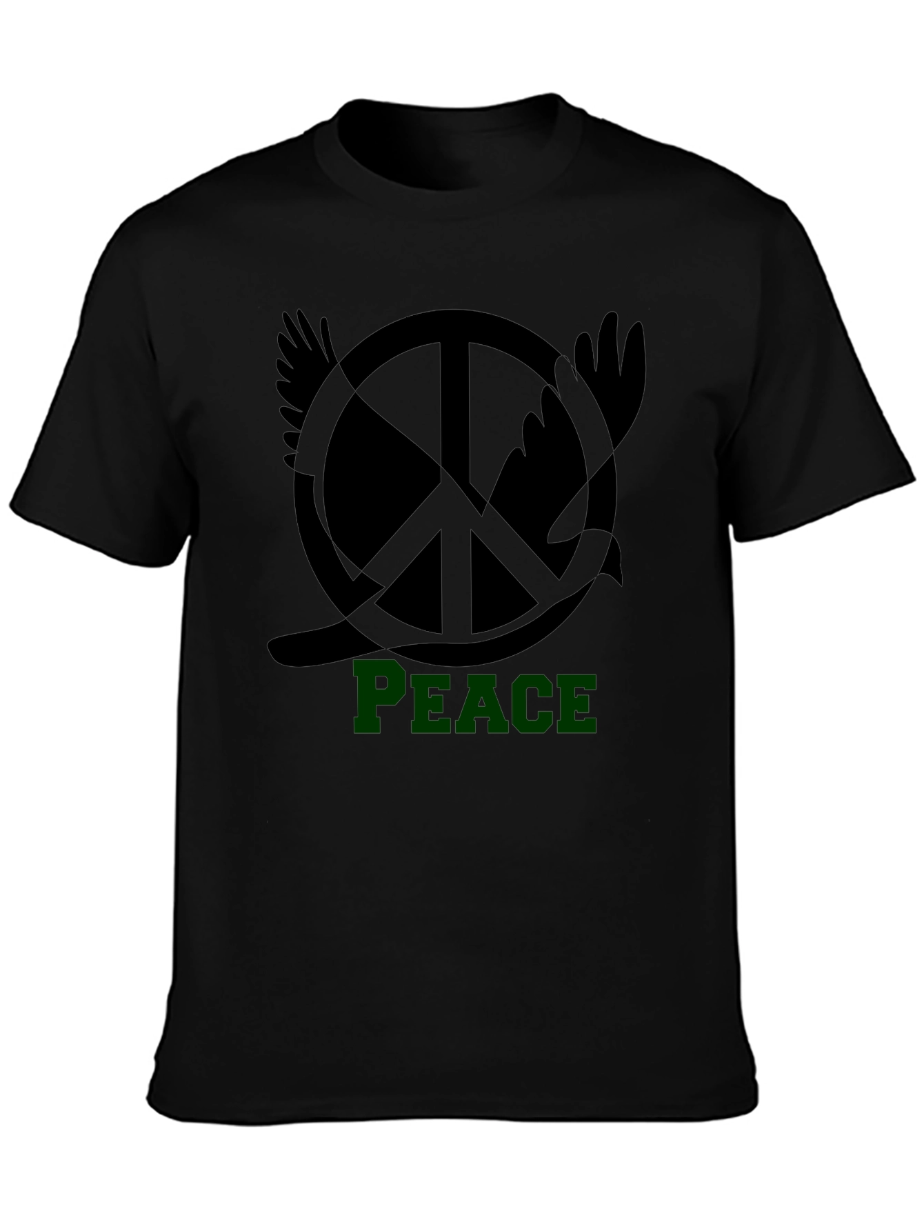 Peace Dove Graphic T-Shirt - Black